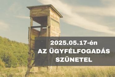 Május 17-én az ügyfélfogadás szünetel
