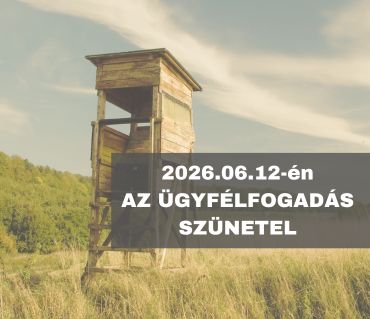 Ügyfélfogadás szünetel