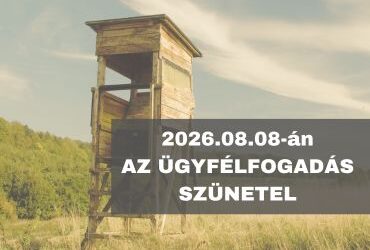 Ügyfélfogadás szünetel